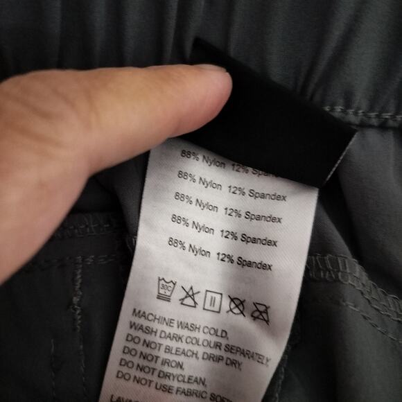 3057) Pudolla Unisex Dark Grey 3 Zipper Pockets Outdoor Work Shorts Large - Picture 8 of 8